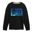 thumbnail image 1 of Instant Message - Home Run Hitter - Toddler & Youth Long Sleeve Graphic T-Shirt, 1 of 6