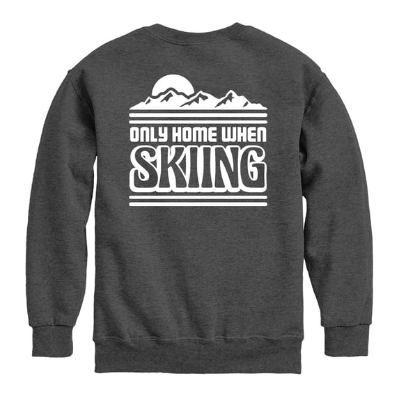 Instant Message - Home Skiing - Youth Crew Fleece Sweatshirt