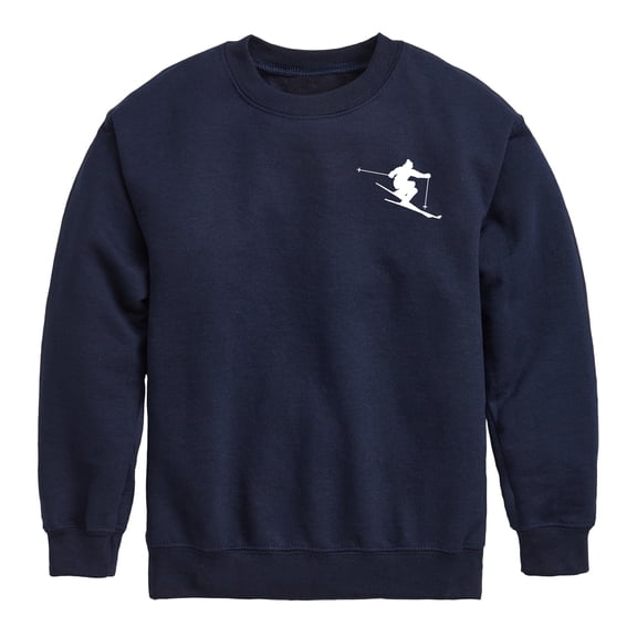 Instant Message - Home Skiing - Youth Crew Fleece Sweatshirt