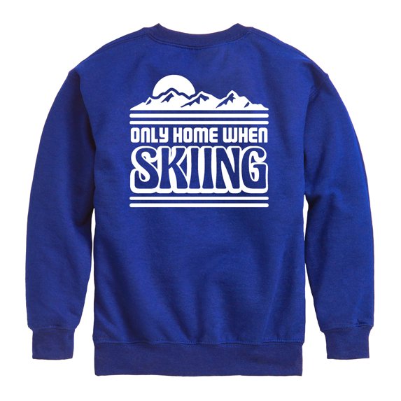 Instant Message - Home Skiing - Youth Crew Fleece Sweatshirt