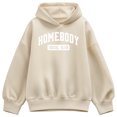 thumbnail image 1 of Instant Message - Homebody Social Club Oversized Fleece Hoodie Sweatshirt, 1 of 4
