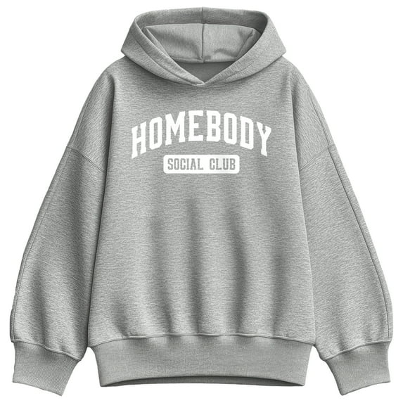 Instant Message - Homebody Social Club Oversized Fleece Hoodie Sweatshirt