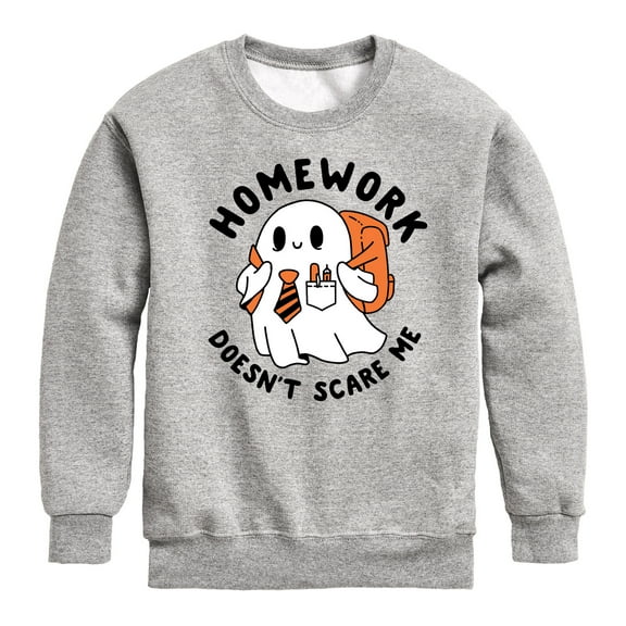 Instant Message - Homework Ghost - Toddler & Youth Crewneck Fleece Sweatshirt