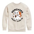 thumbnail image 1 of Instant Message - Homework Ghost - Toddler & Youth Crewneck Fleece Sweatshirt, 1 of 6