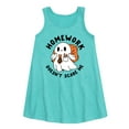 thumbnail image 1 of Instant Message - Homework Ghost - Toddler & Youth Girls A-line Dress, 1 of 5