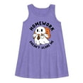 thumbnail image 1 of Instant Message - Homework Ghost - Toddler & Youth Girls A-line Dress, 1 of 5