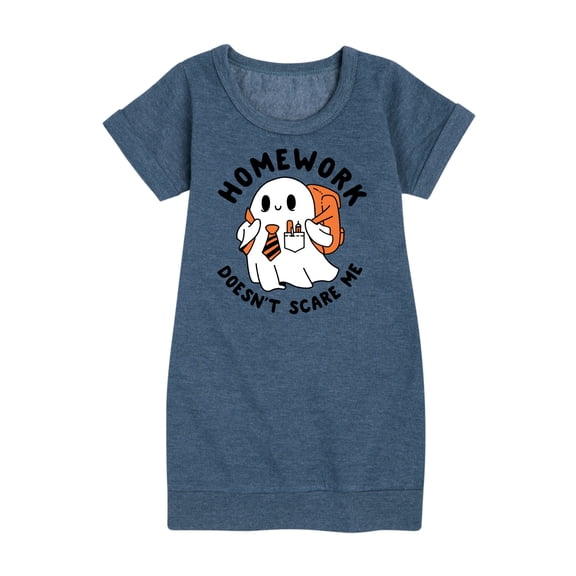 Instant Message - Homework Ghost - Toddler & Youth Girls Fleece Dress