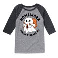 thumbnail image 1 of Instant Message - Homework Ghost - Toddler & Youth Raglan Graphic T-Shirt, 1 of 6