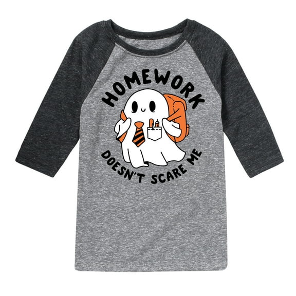 Instant Message - Homework Ghost - Toddler & Youth Raglan Graphic T-Shirt