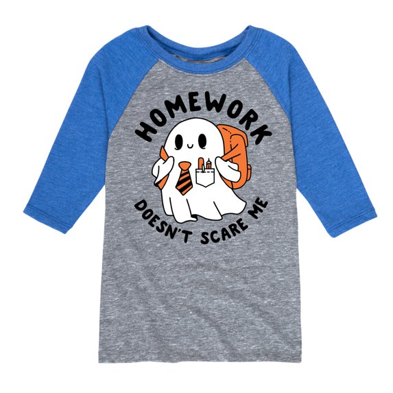 Instant Message - Homework Ghost - Toddler & Youth Raglan Graphic T-Shirt