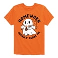 thumbnail image 1 of Instant Message - Homework Ghost - Toddler & Youth Short Sleeve Graphic T-Shirt, 1 of 7