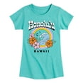 thumbnail image 1 of Instant Message - Honolulu Hawaii - Girls Fitted Short Sleeve Graphic T-shirt, 1 of 5