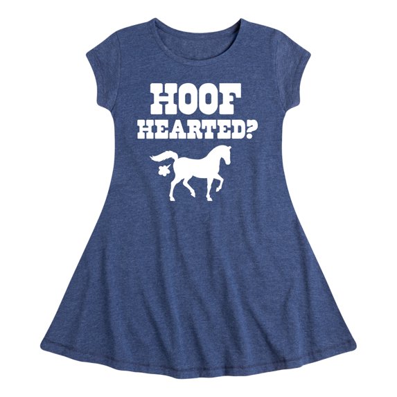 Instant Message - Hoof Hearted Horse - Toddler & Youth Girls Fit & Flare Dress