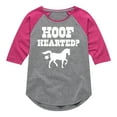thumbnail image 1 of Instant Message - Hoof Hearted Horse - Toddler & Youth Girls Raglan Graphic T-Shirt, 1 of 6