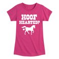 thumbnail image 1 of Instant Message - Hoof Hearted Horse - Toddler & Youth Girls Short Sleeve Graphic T-Shirt, 1 of 6