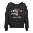 thumbnail image 1 of Instant Message - Hope My Coffee Kicks In - Women's Lightweight French Terry Long Sleeve Shirt, 1 of 6