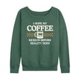 thumbnail image 1 of Instant Message - Hope My Coffee Kicks In - Women's Lightweight French Terry Long Sleeve Shirt, 1 of 6