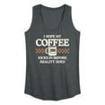 thumbnail image 1 of Instant Message - Hope My Coffee Kicks In - Women's Racerback Tank Top, 1 of 6