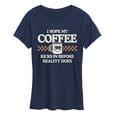 thumbnail image 1 of Instant Message - Hope My Coffee Kicks In - Women's Short Sleeve Graphic T-Shirt, 1 of 6