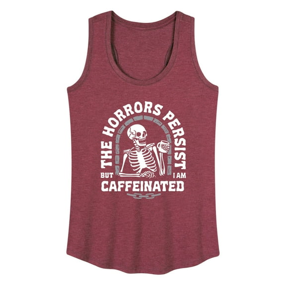 Instant Message - Horrors Persist Caffeinated - Women's Racerback Tank Top