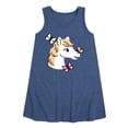 thumbnail image 1 of Instant Message - Horse Butterfly - Toddler & Youth Girls A-line Dress, 1 of 6