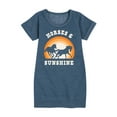 thumbnail image 1 of Instant Message - Horses And Sunshine - Toddler & Youth Girls Fleece Dress, 1 of 6