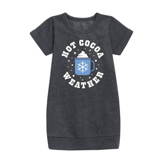 Instant Message - Hot Cocoa Weather - Toddler & Youth Girls Fleece Dress