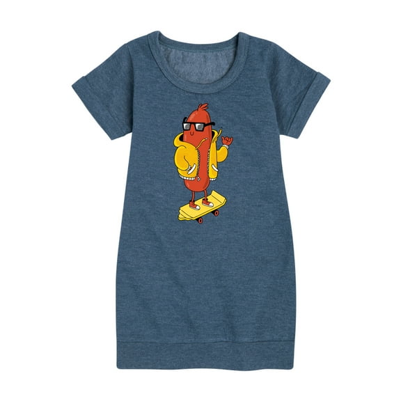 Instant Message - Hot Dog Skater - Toddler And Youth Girls Fleece Dress