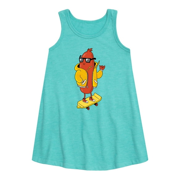Instant Message - Hot Dog Skater - Toddler and Youth Girls A-line Dress