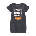 thumbnail image 1 of Instant Message - Hot Dogs And Home Runs - Girls Ss Fleece Dress, 1 of 5
