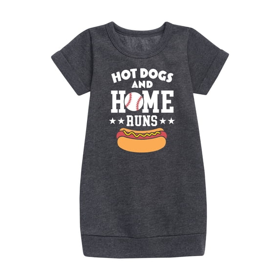 Instant Message - Hot Dogs And Home Runs - Girls Ss Fleece Dress