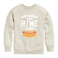 thumbnail image 1 of Instant Message - Hot Dogs And Home Runs - Kids Crew Fleece, 1 of 6