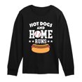 thumbnail image 1 of Instant Message - Hot Dogs And Home Runs - Youth Boys Long Sleeve Graphic T-Shirt, 1 of 6
