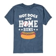 thumbnail image 1 of Instant Message - Hot Dogs And Home Runs - Youth Boys Short Sleeve Graphic T-Shirt, 1 of 6