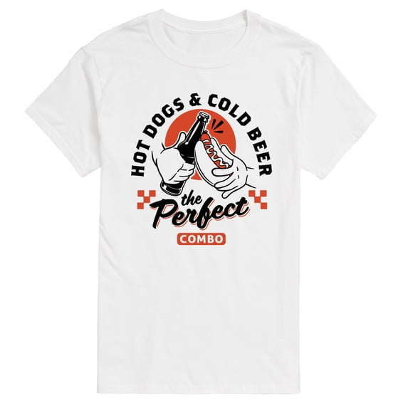 Instant Message - Hot Dogs and Cold Beer Short Sleeve Graphic T-Shirt