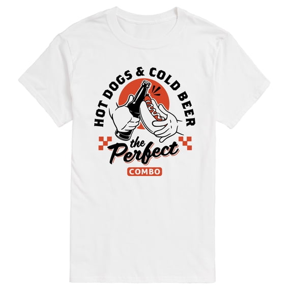 Instant Message - Hot Dogs and Cold Beer - Men's Short Sleeve Graphic T-Shirt