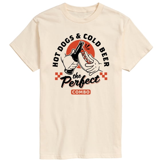 Instant Message - Hot Dogs and Cold Beer Short Sleeve Graphic T-Shirt