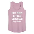 thumbnail image 1 of Instant Message - Hot Mess Boy Mama - Women's Racerback Tank Top, 1 of 6