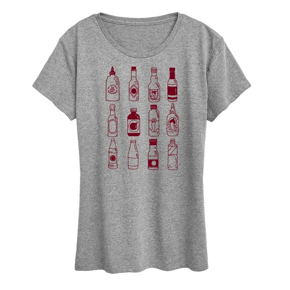 Instant Message - Hot Sauces Galore - Women's Short Sleeve Graphic T-Shirt