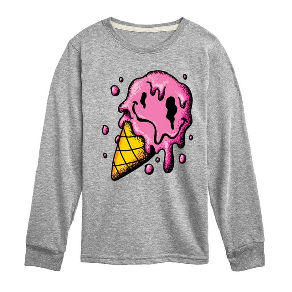 Instant Message - Hot Weather & Melting Ice Cream - Toddler & Youth Long Sleeve Graphic T-Shirt