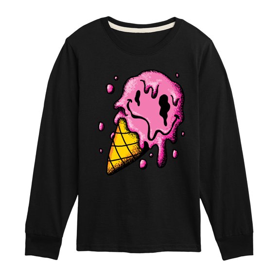 Instant Message - Hot Weather & Melting Ice Cream - Toddler & Youth Long Sleeve Graphic T-Shirt