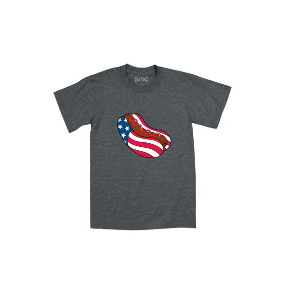 Instant Message - Hotdog, American Flag -YOUTH SHORT SLEEVE TEE-L