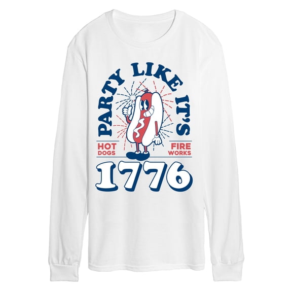 Instant Message - Hotdog and Fireworks - Men's Long Sleeve Graphic T-shirt