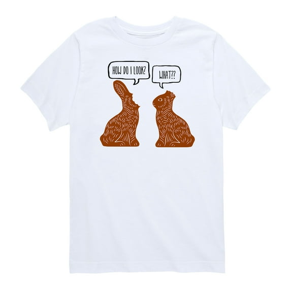 Instant Message - How Do I Look Chocolate Bunny - Youth Short Sleeve Tee