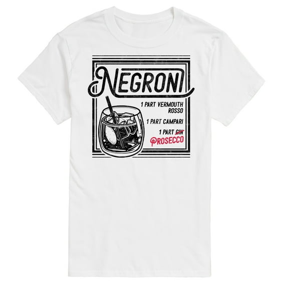 Instant Message - How to Make a Negroni Prosecco - Men's Short Sleeve Graphic T-Shirt