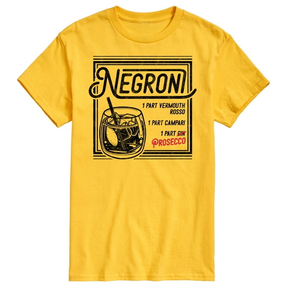 Instant Message - How to Make a Negroni Prosecco - Men's Short Sleeve Graphic T-Shirt