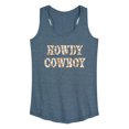 thumbnail image 1 of Instant Message - Howdy Cowboy Graphic Racerback Tank, 1 of 4