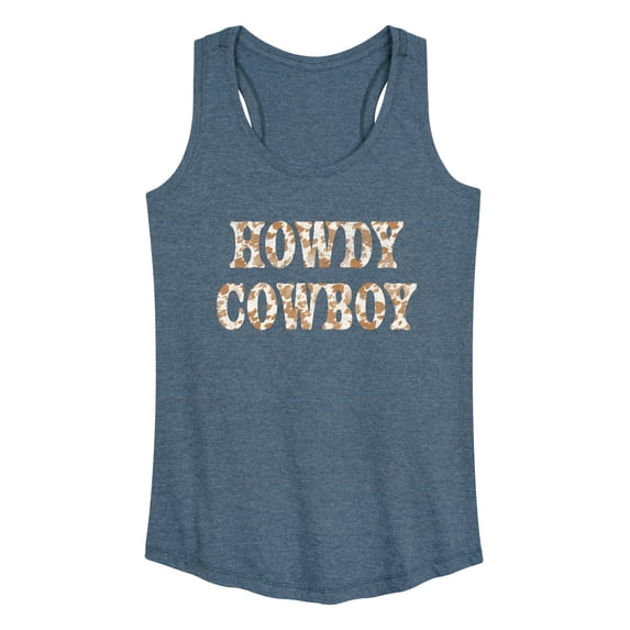 Instant Message - Howdy Cowboy Graphic Racerback Tank