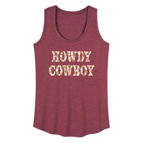 Instant Message - Howdy Cowboy Graphic Racerback Tank
