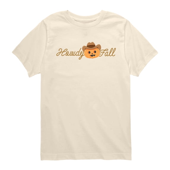 Instant Message - Howdy Fall Pumpkin Short Sleeve Graphic T-Shirt